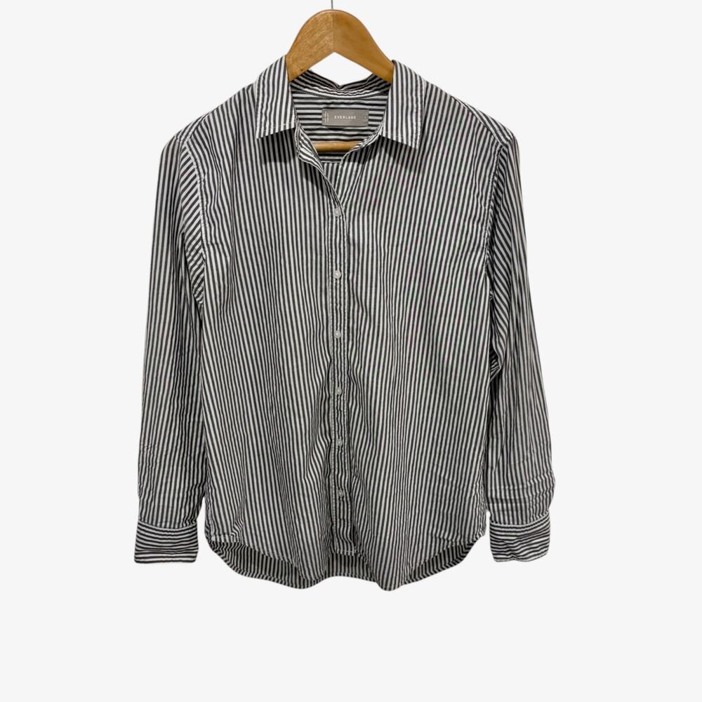 Everlane Button Down Shirt Women's Striped 4 Cotton